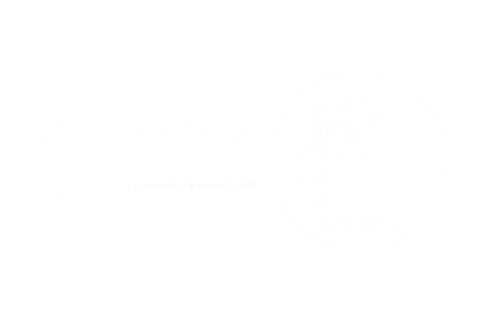 Logo Pix e Abrigo Cão Caramelo